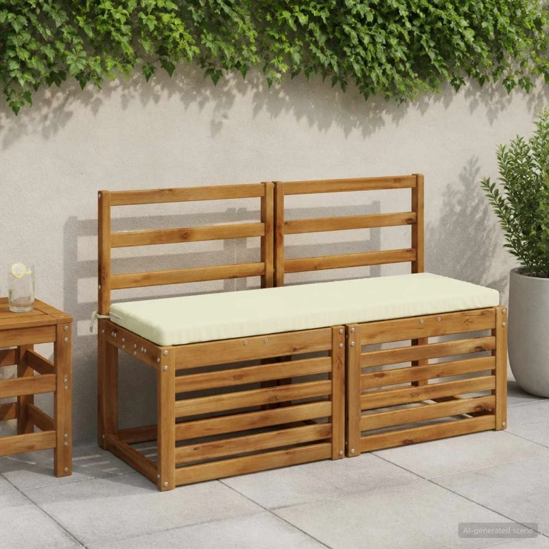 vidaXL Bænkpude SOEST Cremefarvet 110 x 40 x 5 cm