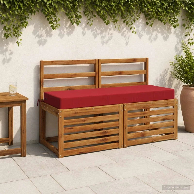 vidaXL SOEST Rygpude Vinrød 120 x 40 x 10 cm