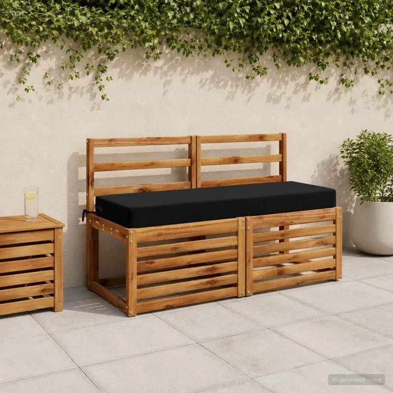 vidaXL Rygpude SOEST Sort 120 x 40 x 10 cm i 100% polyester
