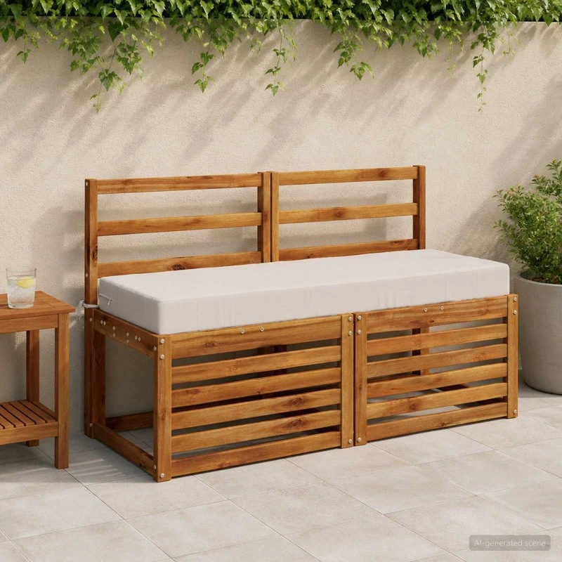 vidaXL SOEST Rygpude/Sædehynde - Hvid - 120 x 40 x 10 cm