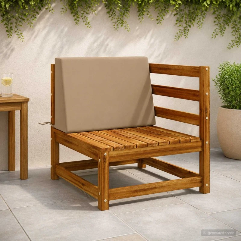 vidaXL Ryghynde SOEST Gråbrun 60 x 20 x 40 cm