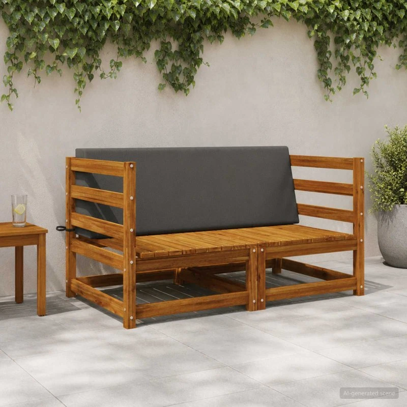 vidaXL Ryghynde SOEST Antracit 120 x 20 x 40 cm