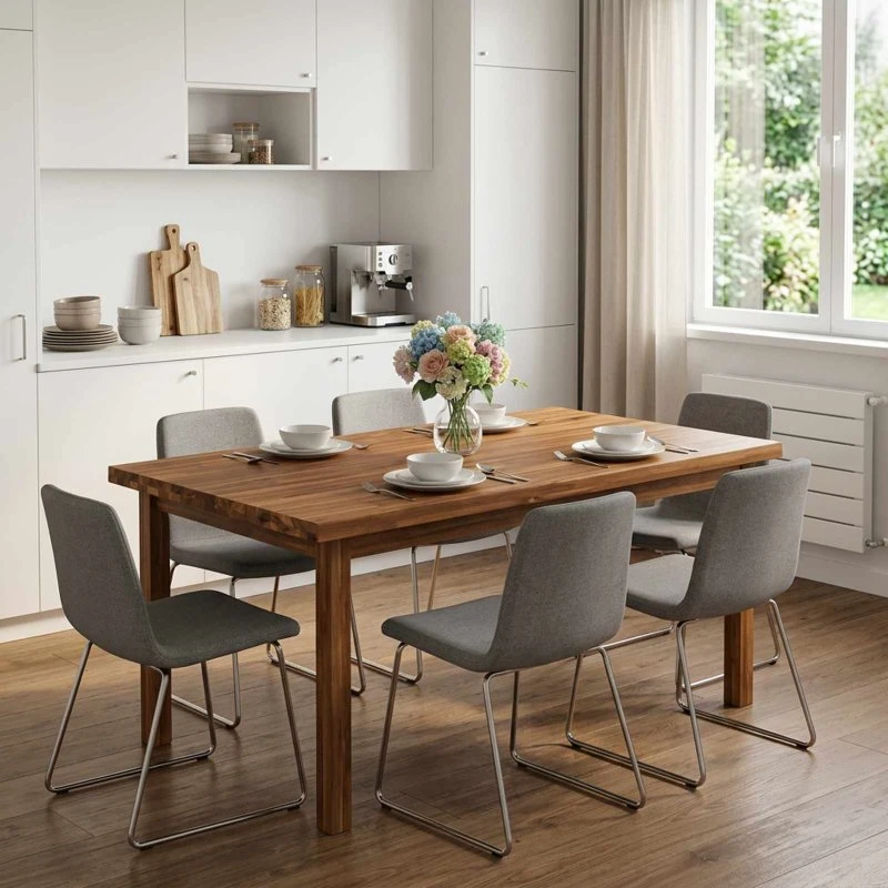 vidaXL Rektangulært Bord i Massivt Akacietræ, 140 x 60 cm
