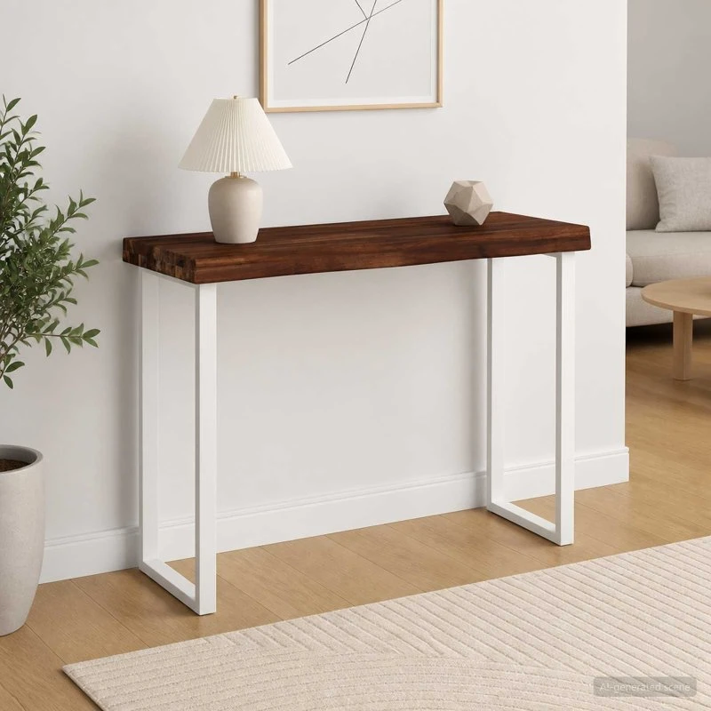 vidaXL Rektangulært Bord i Massivt Akacietræ, 40x20x3,2 cm, Mørkebrun