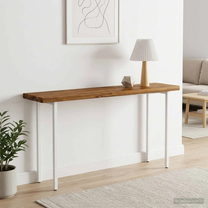 vidaXL Rektangulært Bord i Massivt Akacietræ 110 x 20 cm