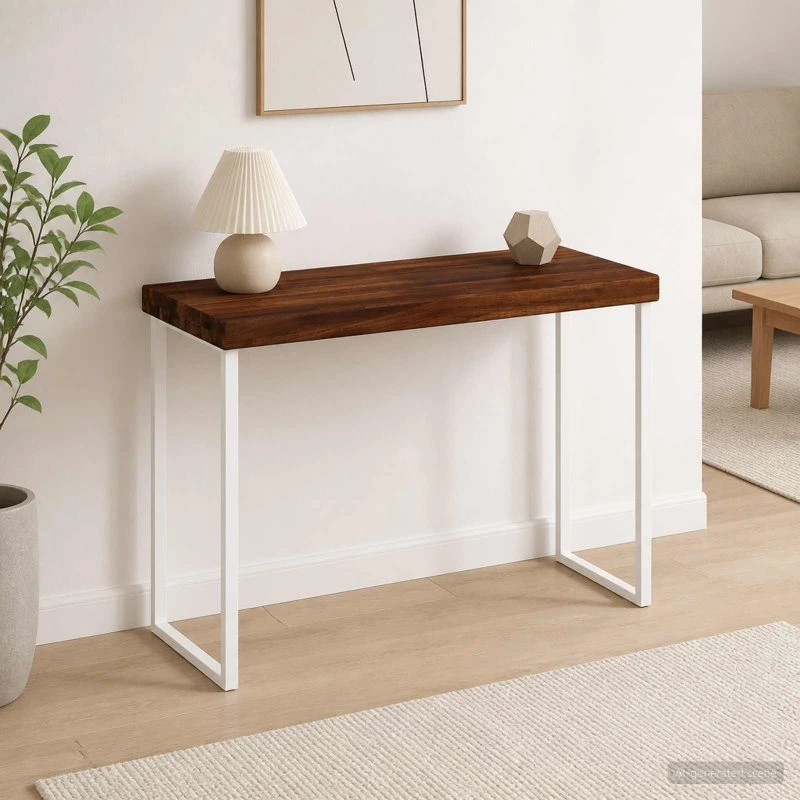 vidaXL Rektangulært Bord i Massivt Akacietræ, 60 x 20 cm, Mørkebrun