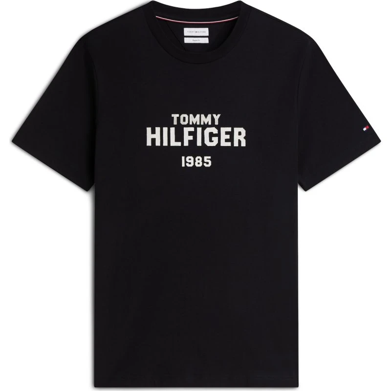 Tommy Hilfiger Brand Love Stack Tee - Sort/Hvid