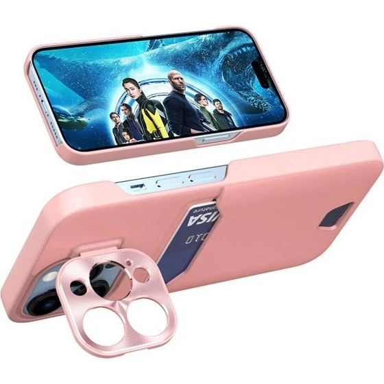 Hurtel Leather Stand Case til Samsung Galaxy S23 - Lyserød