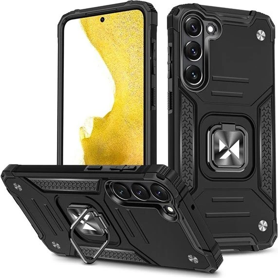 Wozinsky Ring Armor Cover til Samsung Galaxy S23 - Sort