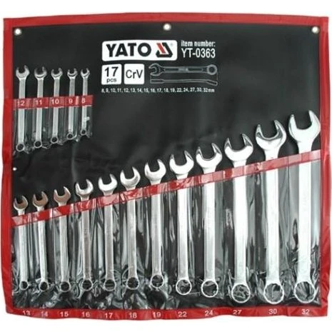 YATO YT-0363 Kombinationsnøglesæt - 17 dele (8-32 mm)