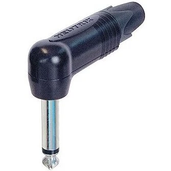 Neutrik NP2RX-BAG 2-polet vinkel 1/4" jack, sort