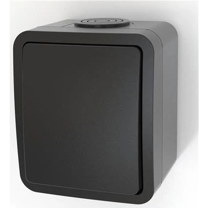 Afbryder 1P IP54 Sort 10A
