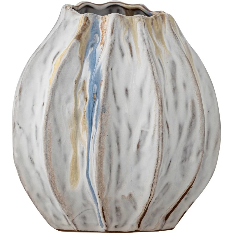 Creative Collection Feray Vase i stentøj, Nature, 17x18 cm
