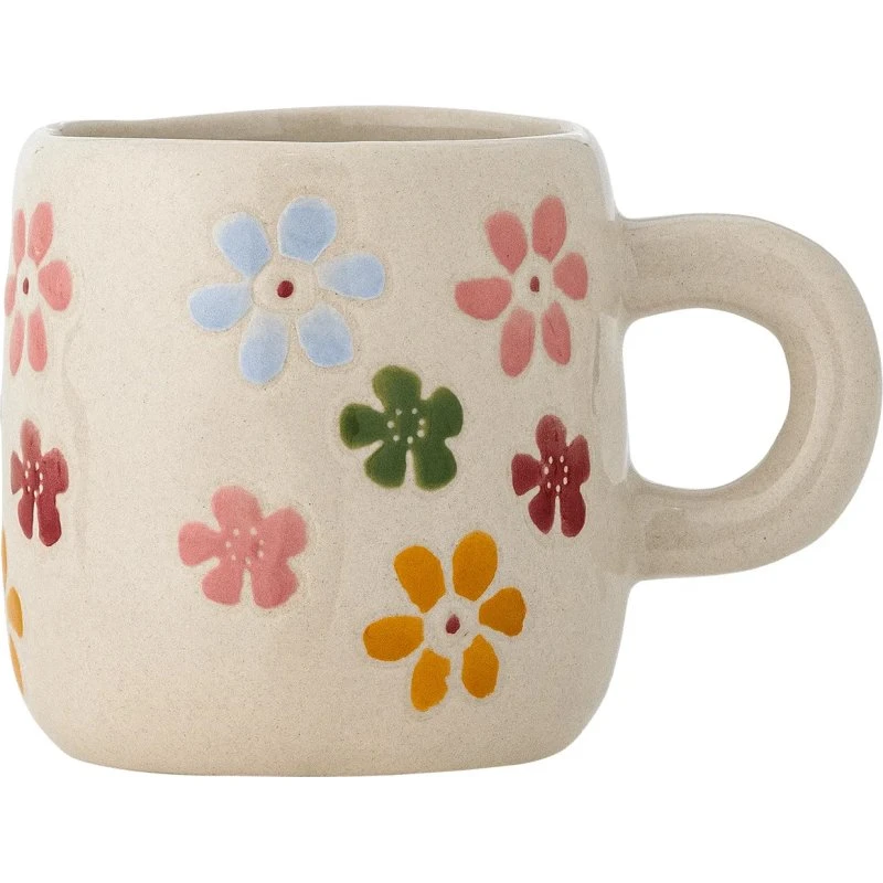 Bloomingville Mini Millie kop, 11 cl, beige med blomster