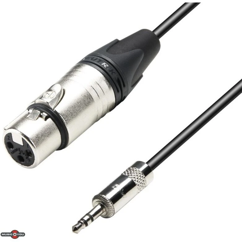 AH Mikrofonkabel Neutrik XLR hun – 3,5 mm TRS stereo 3 m (K5 MYF 0300)