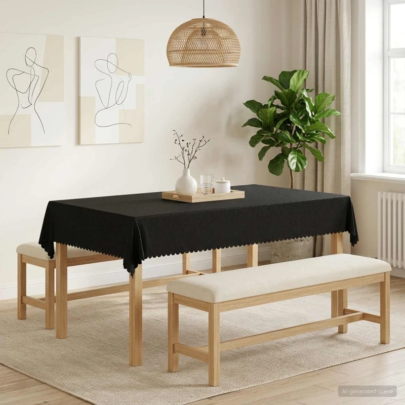 vidaXL Bordklæde 5 stk. Rektangulær Mørkegrå 110 x 180 cm