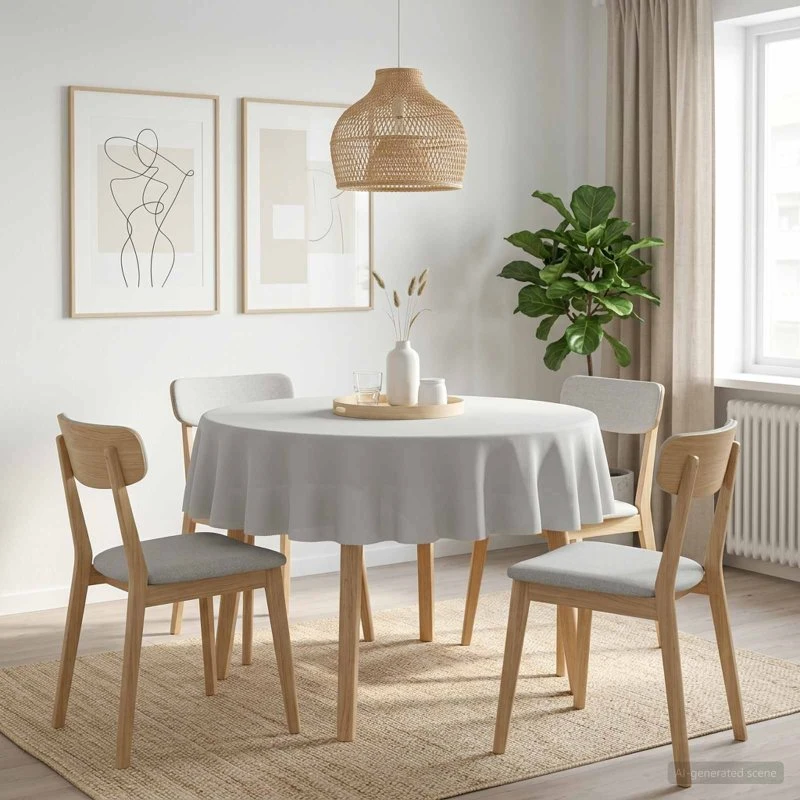 vidaXL Bordklæde 5 stk. Rund Hvid Ø 160 cm