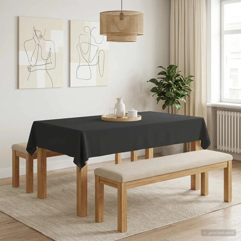 vidaXL Bordklæde 5 stk. Rektangulær Mørkegrå 140 x 200 cm
