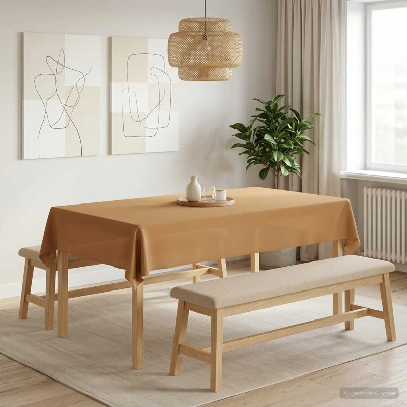 vidaXL Bordklæde 5 stk. Beige 140 x 200 cm Polyester
