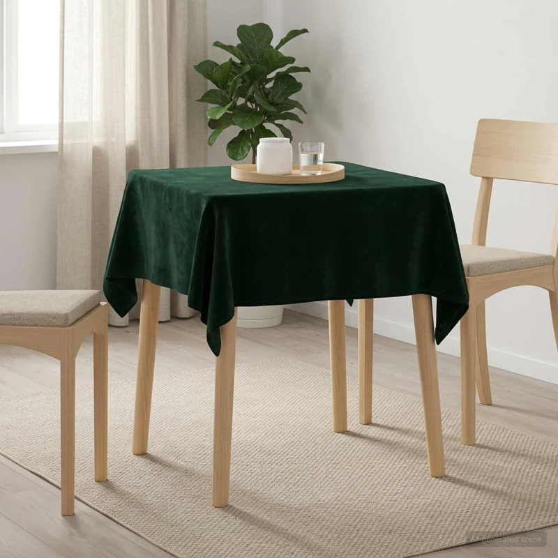 vidaXL Bordklæde 5 stk. Mørkegrøn 90 x 90 cm Polyester