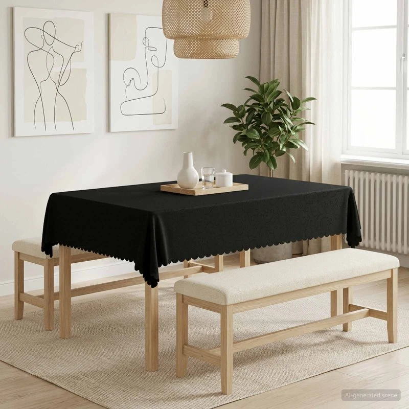 vidaXL Bordklæde Rektangulær Mørkegrå 110 x 140 cm