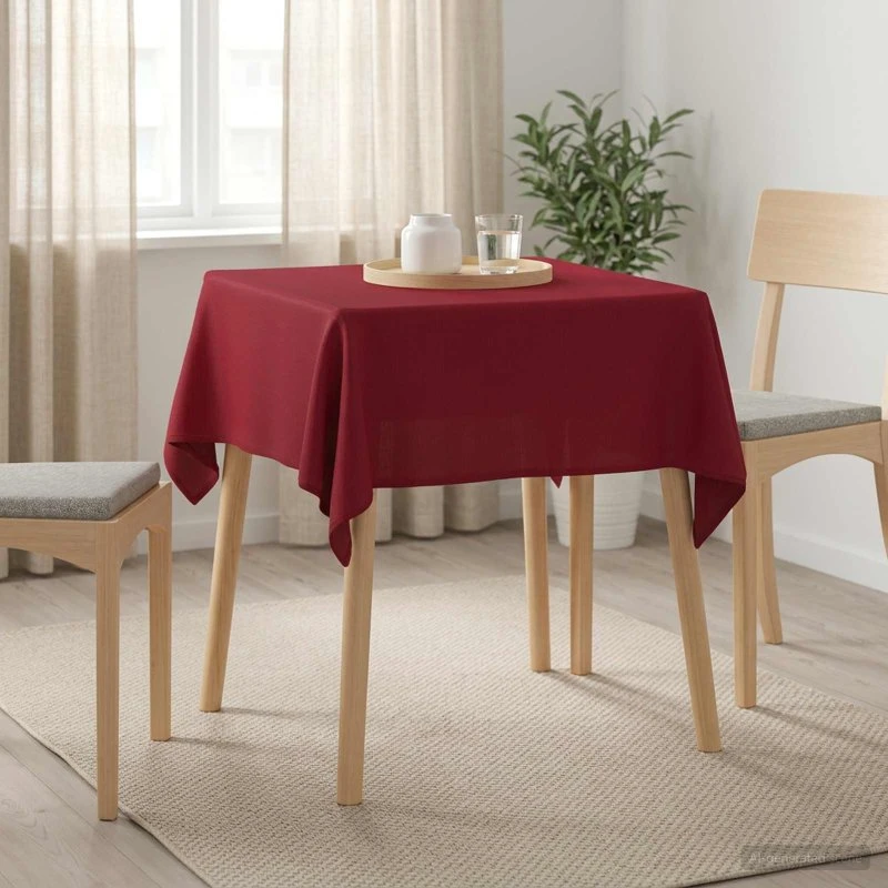 vidaXL Bordklæde Firkantet Vinrød 140 x 140 cm