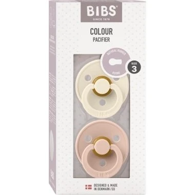 BIBS Colour 2-pak Str. 3 (18+ mdr) – Ivory/Blush, Latex