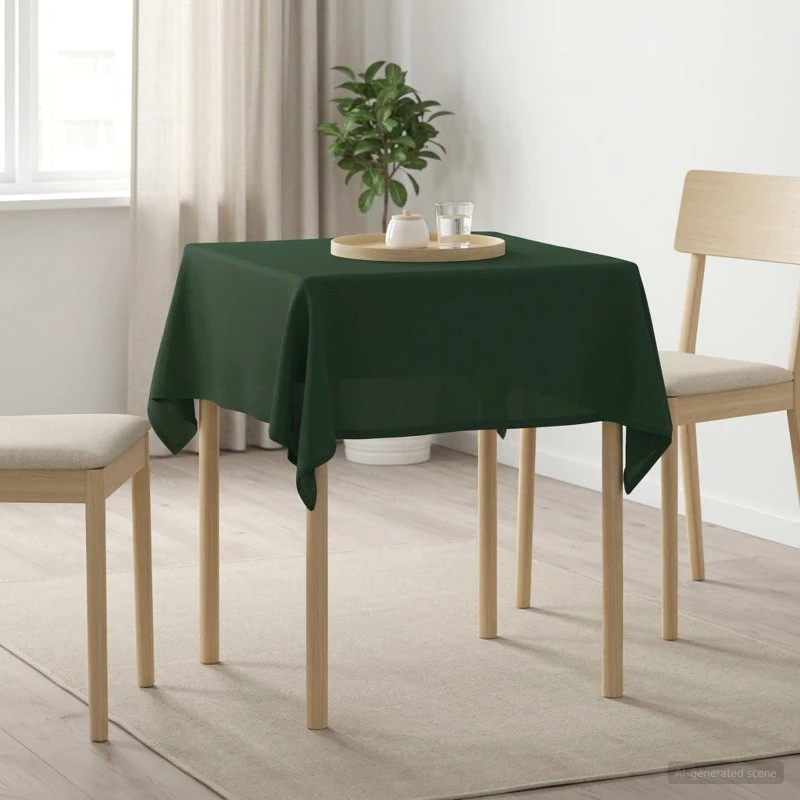 vidaXL Bordklæde Firkantet Mørkegrøn 140 x 140 cm