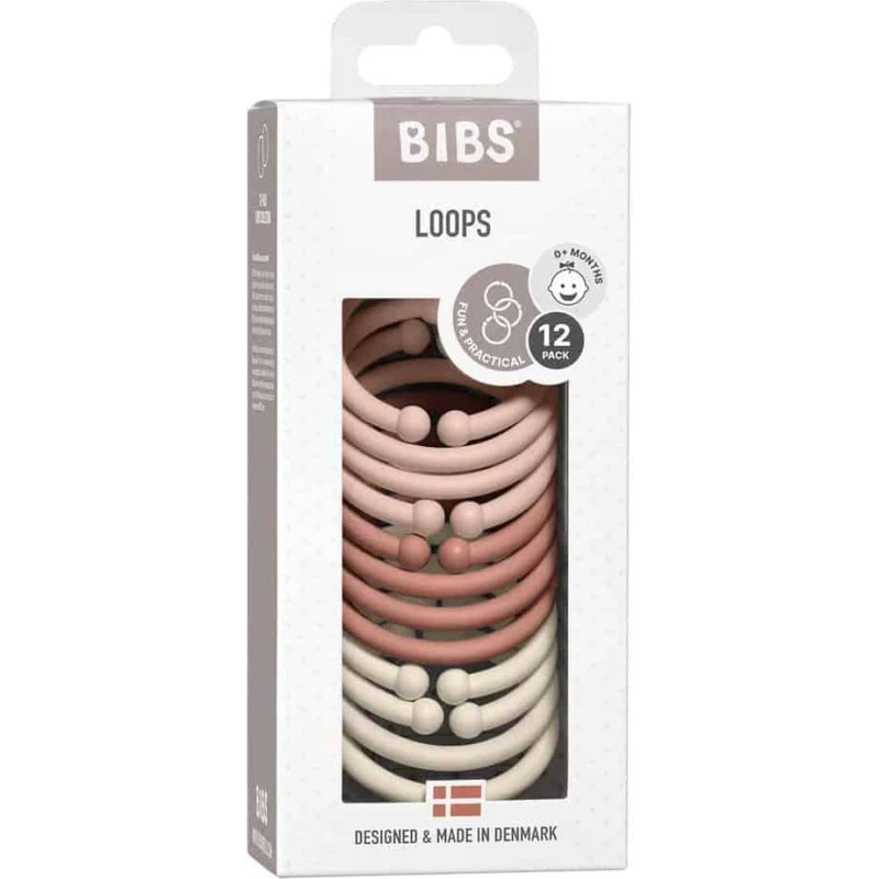 BIBS Loops 12-pak – Blush/Woodchuck/Ivory