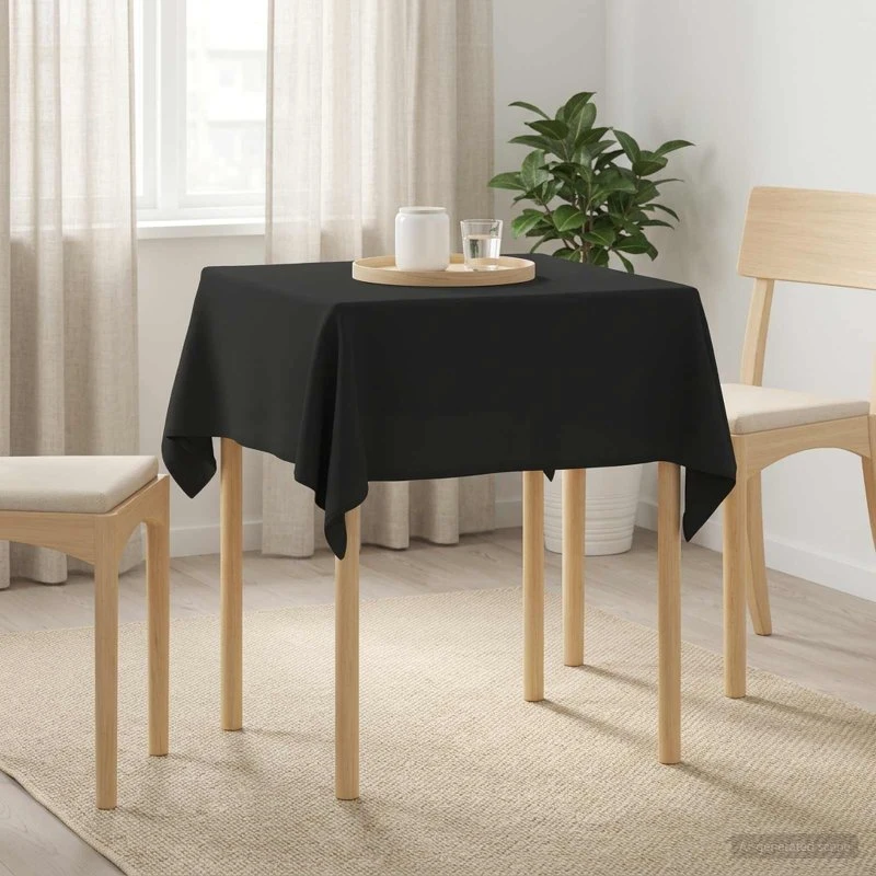vidaXL Bordklæde Firkantet Mørkegrå 110 x 110 cm Polyester