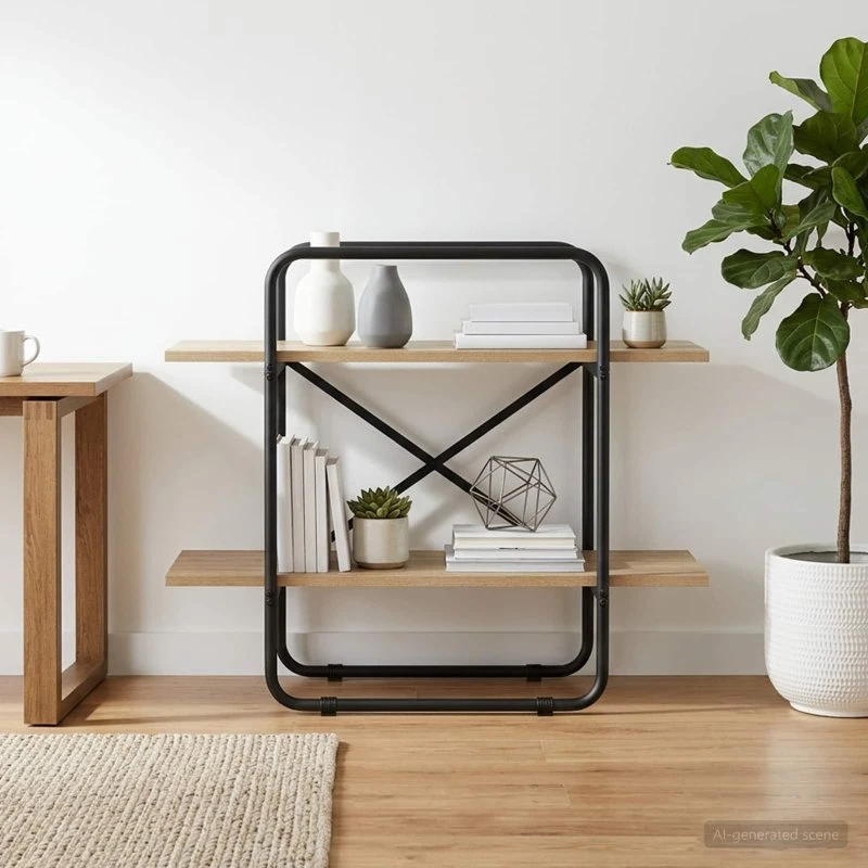 vidaXL Bogreol 2 niveauer 80x35x70 cm Sonoma-eg