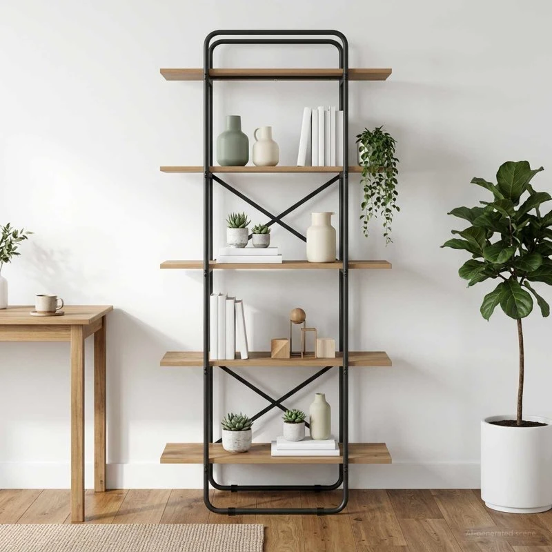 vidaXL Bogreol 5 niveauer 80 x 35 x 175,5 cm Artisan-eg