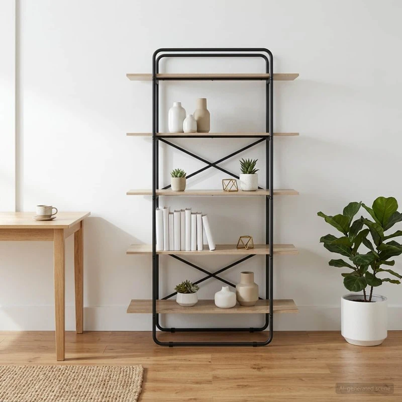 vidaXL Bogreol 5 hylder Sonoma-eg 100 x 35 x 175,5 cm