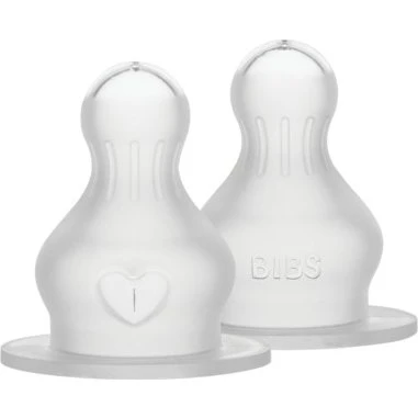 BIBS Bottle Suttehoved 2-pak – Silikone Slow Flow