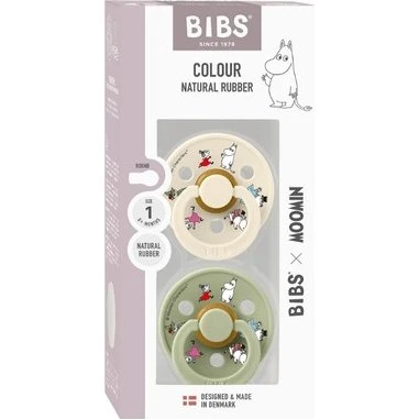 BIBS x Moomin Colour Sut 2-pak Str.1 (Latex)