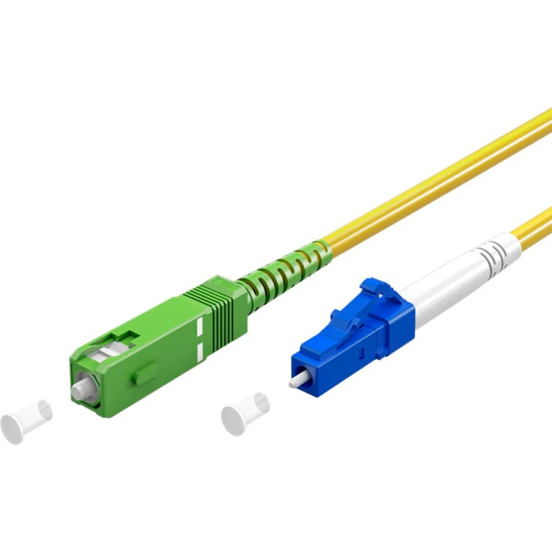 Goobay Fiberkabel OS2 9/125 Simplex 3 m (SC-APC/LC-UPC) - Gul