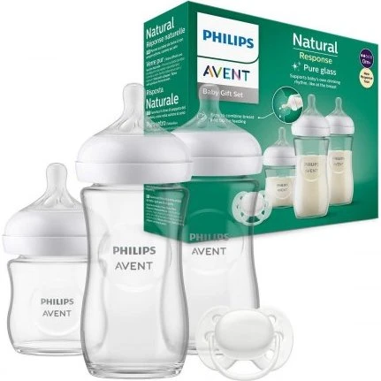 Philips Avent Natural Response glas sæt 120 ml + 240 ml med sut