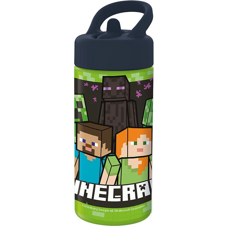 Minecraft Drikkedunk 410 ml - Grøn/Sort