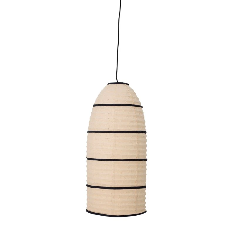 Bloomingville Larrin loftlampe, papir D29×H62 cm – hvid/sort