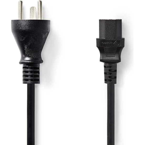 Nedis Strømkabel Dansk han – IEC-320-C13 2,00 m, sort