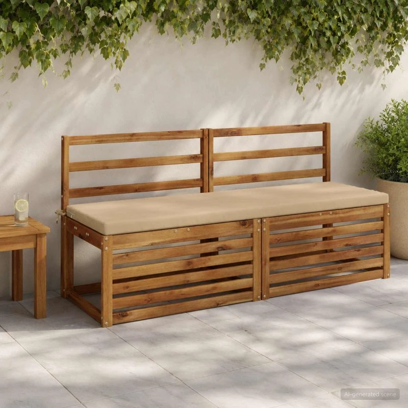 vidaXL Bænkpude SOEST Beige 140 x 50 x 5 cm