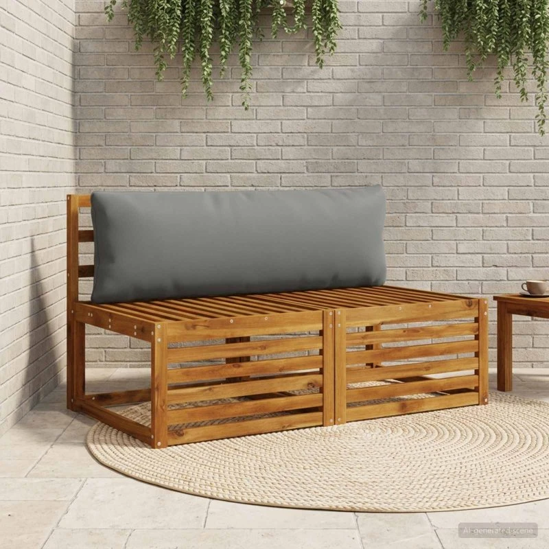 vidaXL Rygpude PUTTEN Antracit 120 x 40 x 15 cm