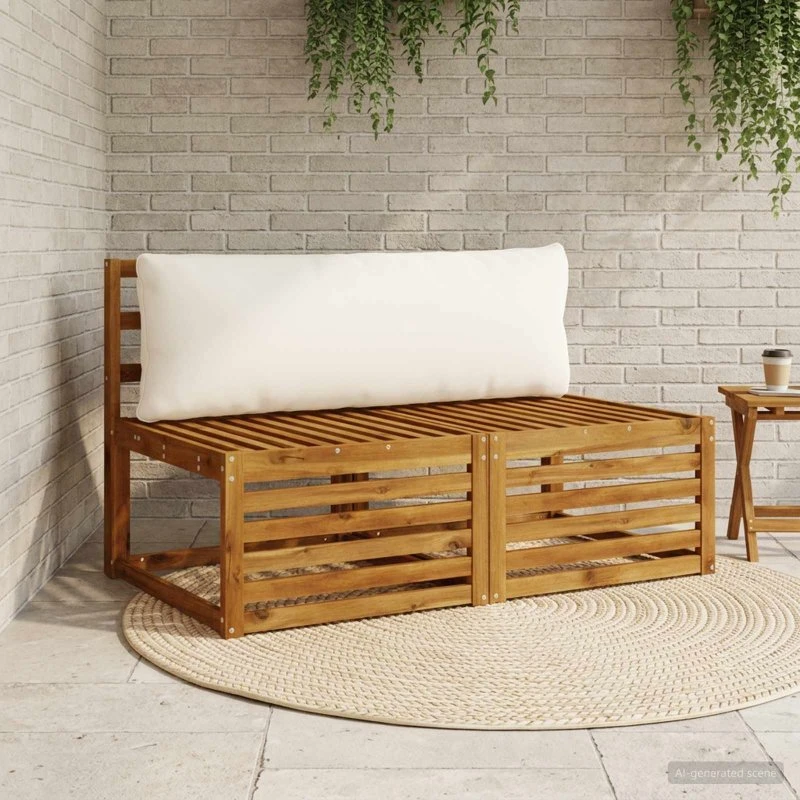 vidaXL PUTTEN Rygpude - Hvid - 120 x 40 x 15 cm