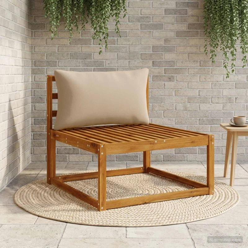 vidaXL Rygpude PUTTEN Gråbrun 80 x 40 x 15 cm