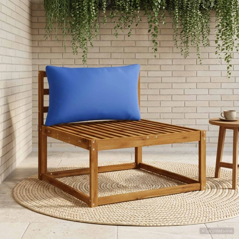 vidaXL Rygpude PUTTEN Kongelig Blå 70 x 40 x 15 cm