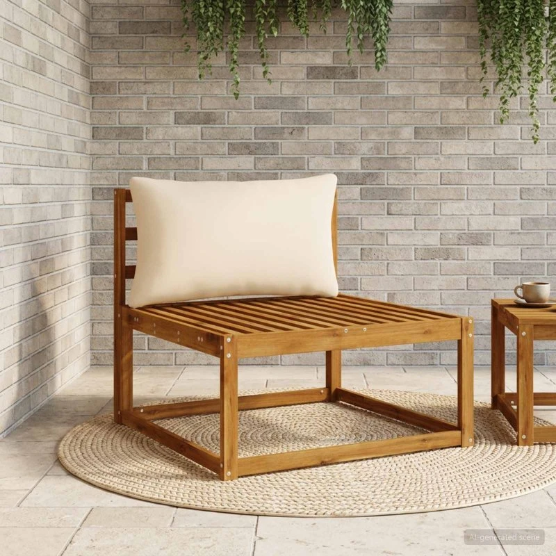 vidaXL Rygpude PUTTEN Cremefarvet 70 x 40 x 15 cm