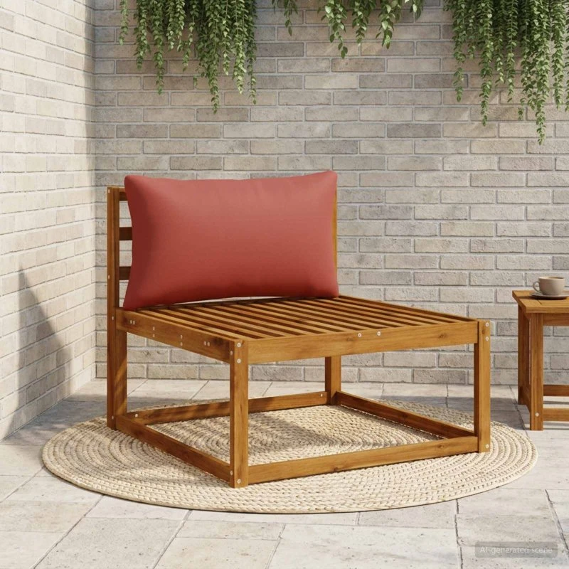 vidaXL Rygpude PUTTEN Rød 70 x 40 x 15 cm