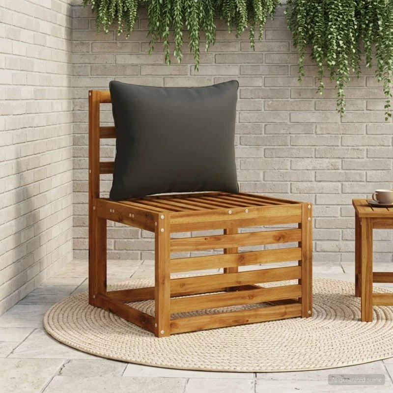 vidaXL PUTTEN Rygpude - Sort - 60 x 40 x 15 cm