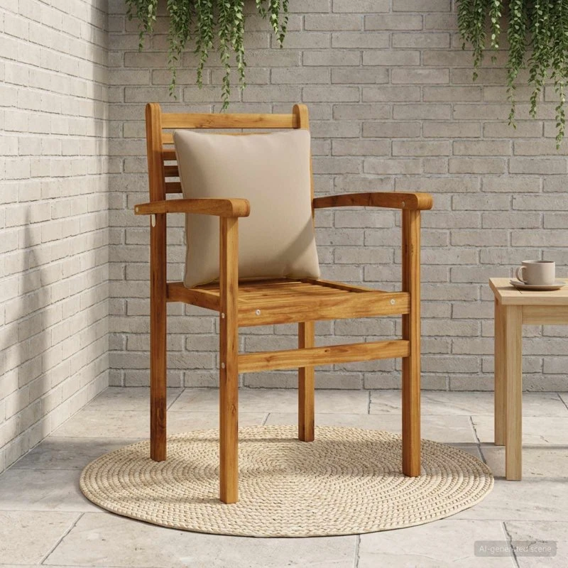 vidaXL Rygpude PUTTEN Gråbrun 40 x 40 x 15 cm