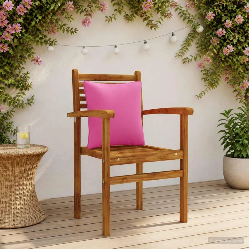 vidaXL PUTTEN Rygpuder 4 stk. - Lyserød - 40 x 40 x 15 cm